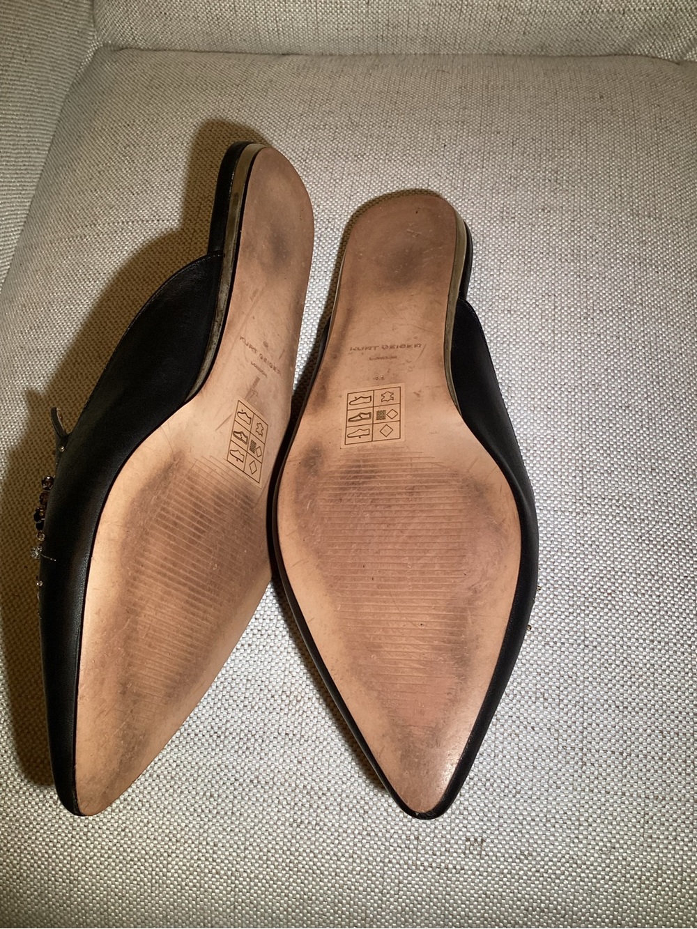 Kurt Geiger olive eye women’s Black Embellished Eye Mule size 10 - Picture 8 of 8